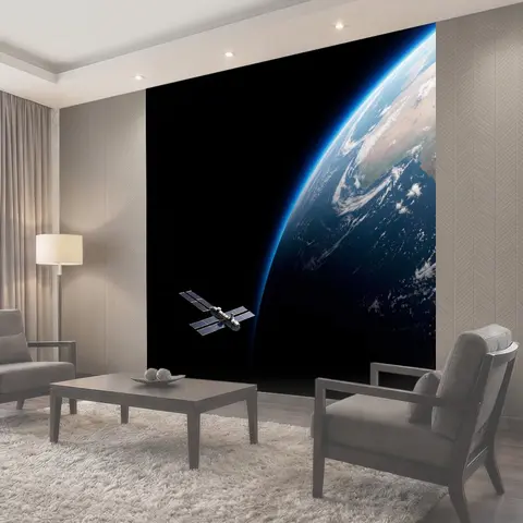 Фотообои Земля и космический спутник
