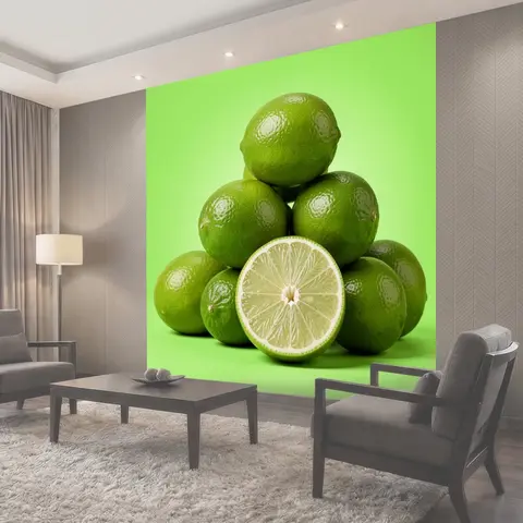 Фотообои Зеленые лаймы в композиции
