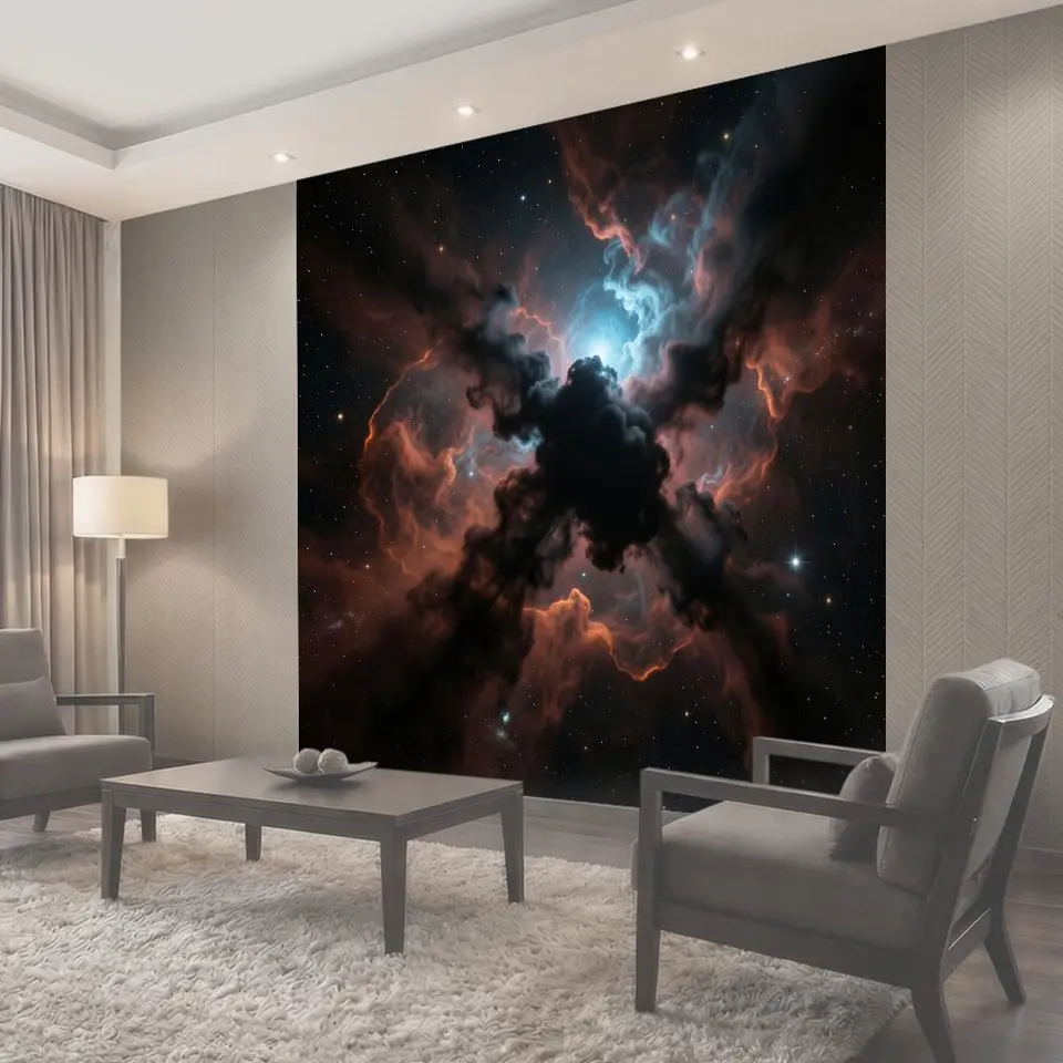 Фотообои Космическая туманность и звезды
