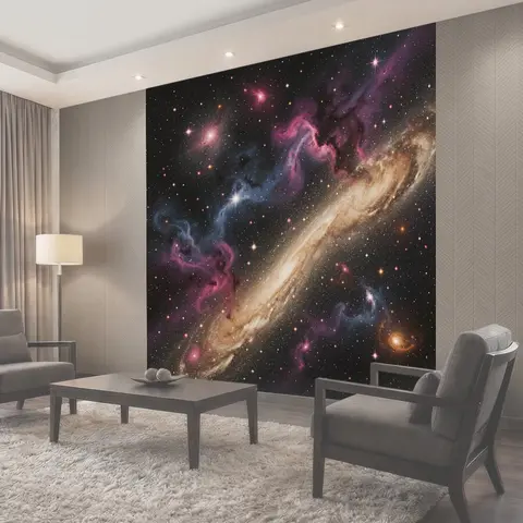 Фотообои Космическая галактика с туманностями