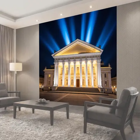 Фотообои Классическое здание в световых лучах