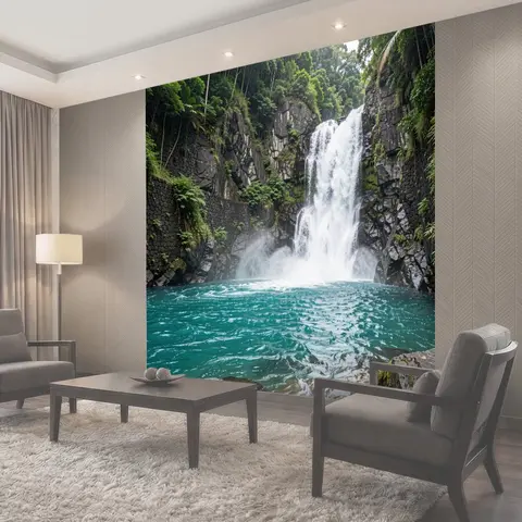 Фотообои Тропический водопад в джунглях