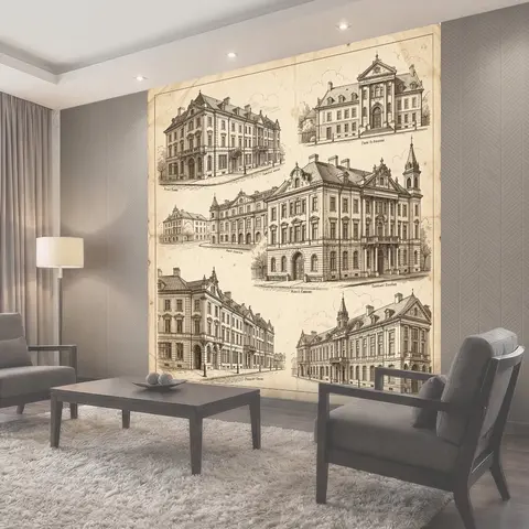 Фотообои Коллаж старинных особняков