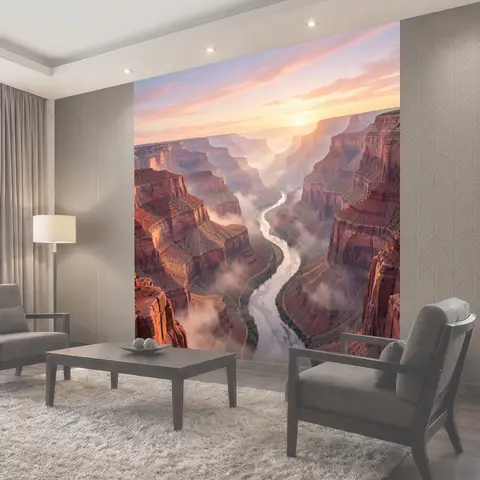 Фотообои Гранд-каньон на рассвете с рекой