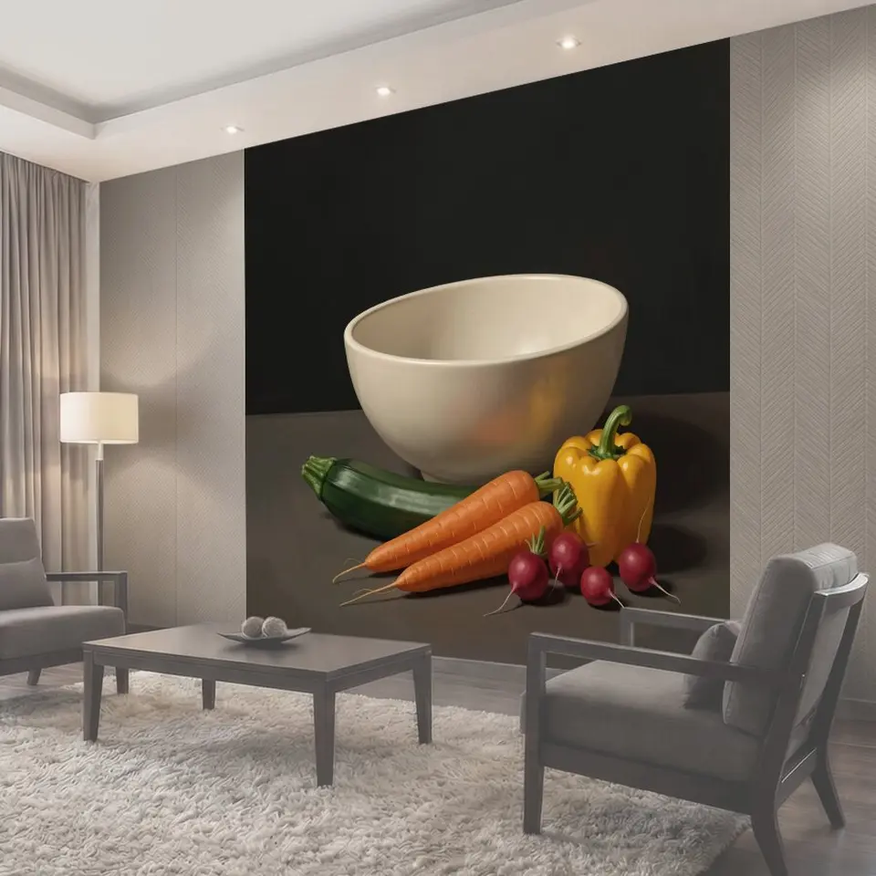 Фотообои Натюрморт с овощами и миской