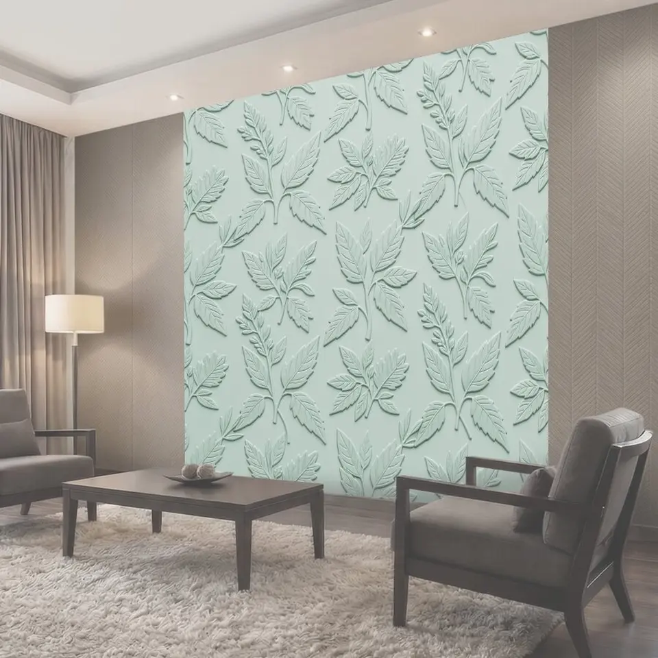 Фотообои Листья и ветви в 3D-тиснении