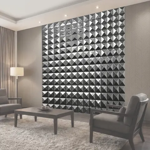 Фотообои Геометрическая мозаика из тиснёных пирамид