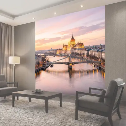 Фотообои Будапештский парламент и мосты