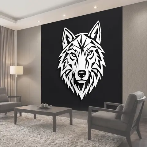 Фотообои Геометрическая голова волка