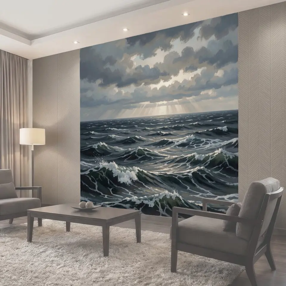 Фотообои Штормовое море под облаками