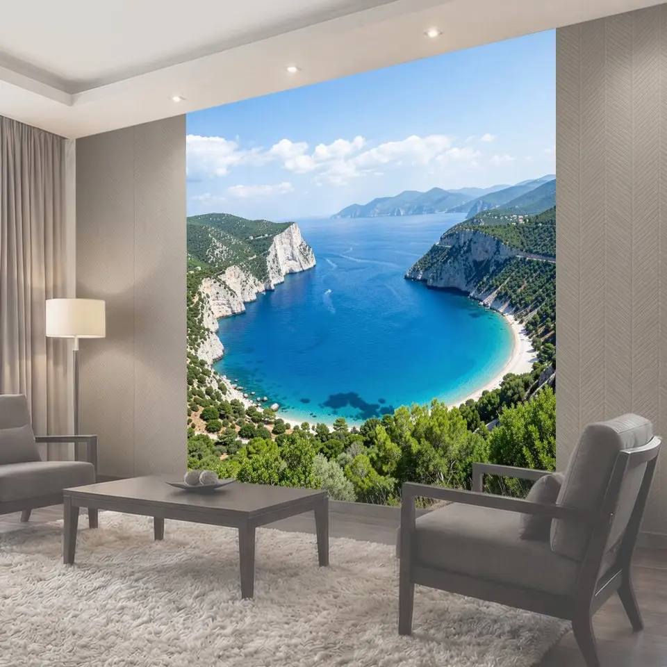 Фотообои Морская бухта среди скал