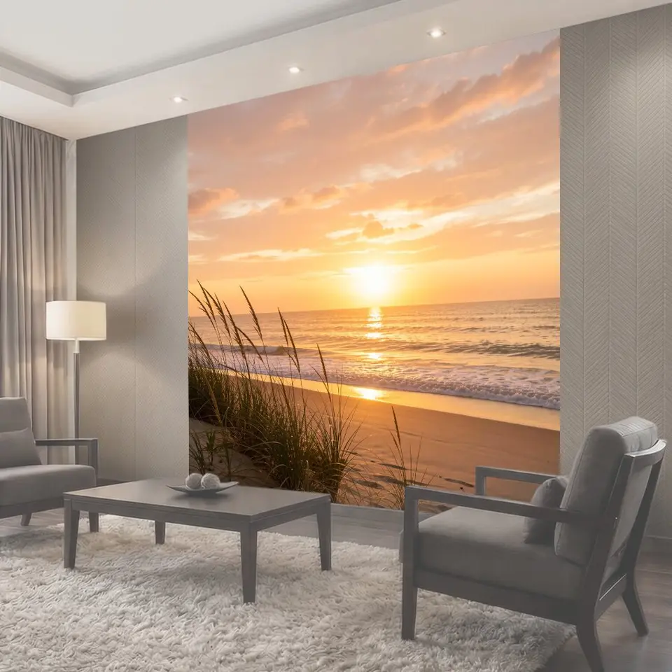Фотообои Морской закат на пляже
