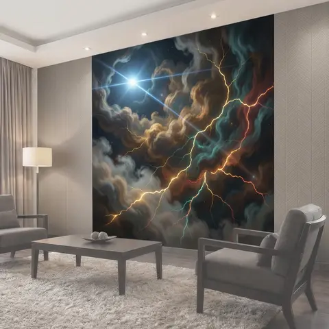 Фотообои Космические облака и световые разломы