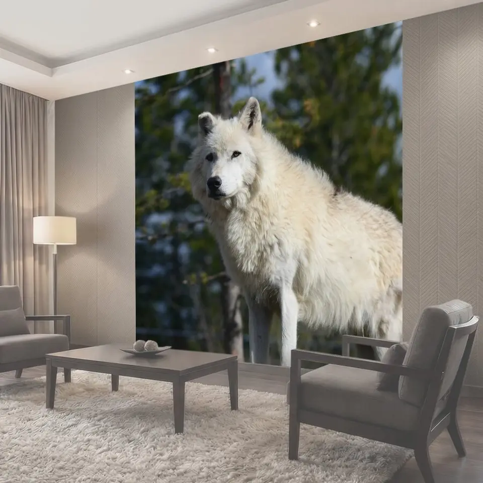 Фотообои Волк, canis волчанка, йеллоустонский национальный парк
