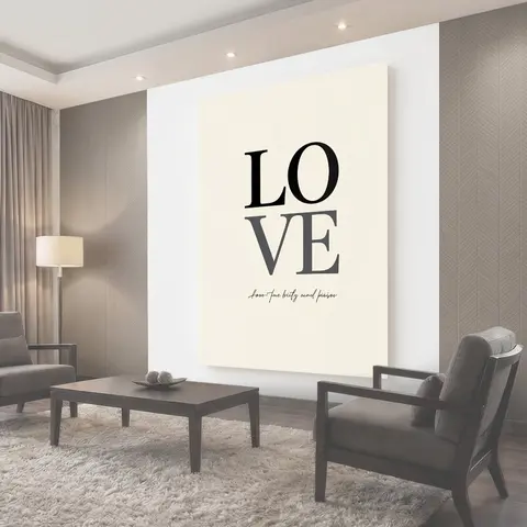 Фотообои Типографическая надпись LOVE