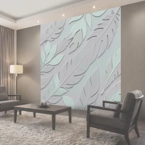 Фотообои 3D листья и папоротник