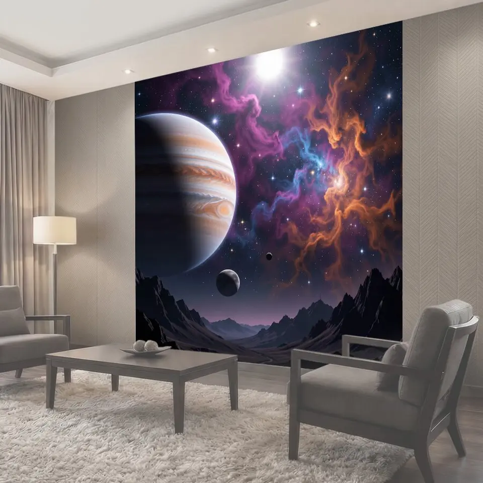 Фотообои Космический пейзаж с гигантской планетой