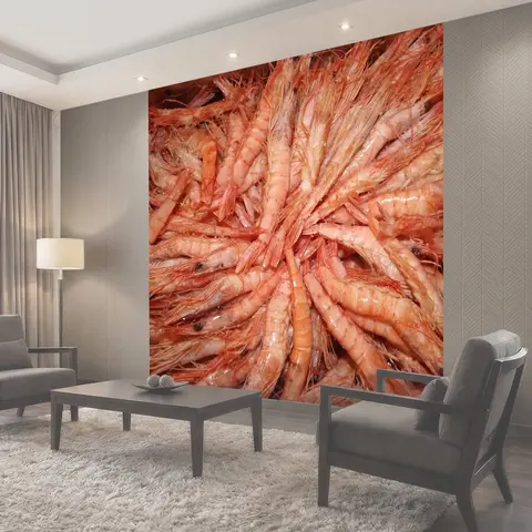 Фотообои Креветки, морепродукты, икра