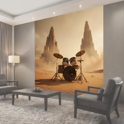 Фотообои Барабаны среди пустыни