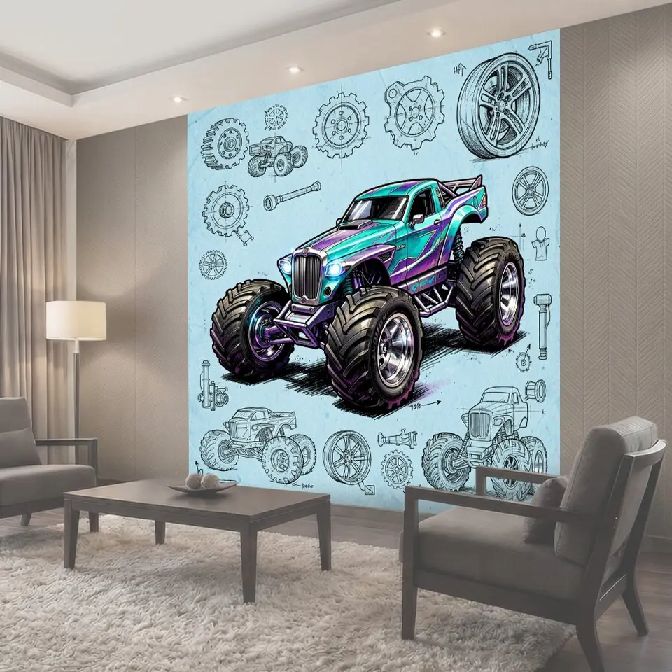 Фотообои Мощный авто на больших колесах