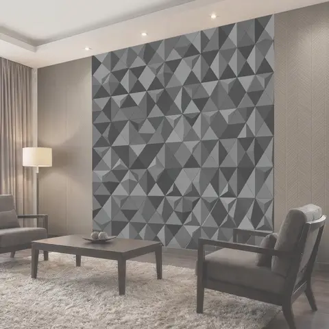 Фотообои Серый геометрический 3D-паттерн