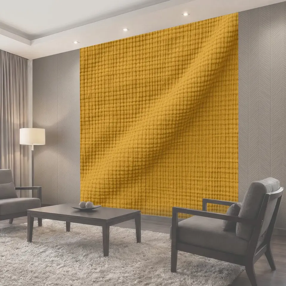 Фотообои Тканая текстура горчичного цвета