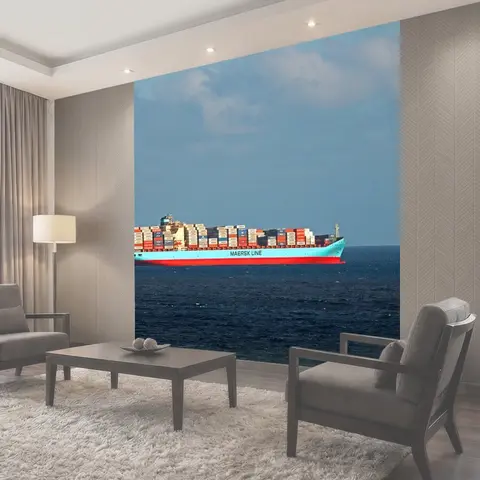 Фотообои Контейнер корабль на море, море, океан