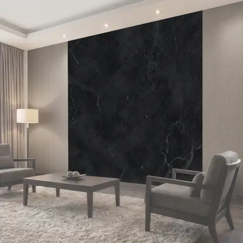 Фотообои Чёрный мрамор с прожилками