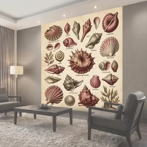 Фотообои Ракушки и морские конусы