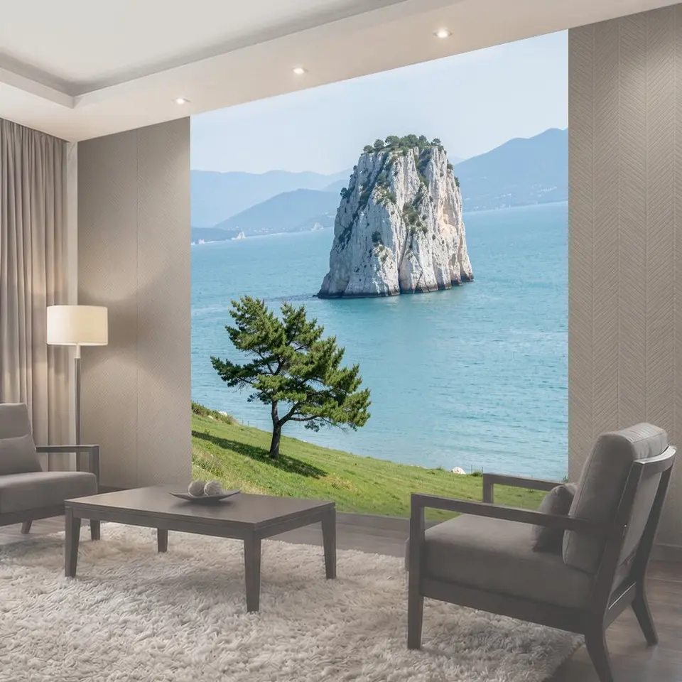 Фотообои Скала в лазурном море