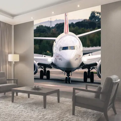 Фотообои Boeing 737, самолет, манчестер аэропорт