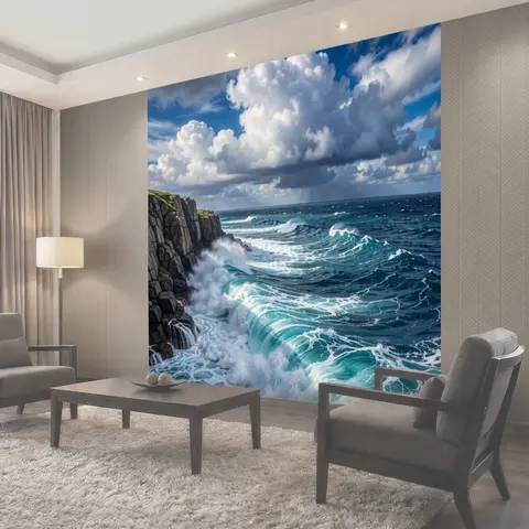 Фотообои Штормовое море у скал