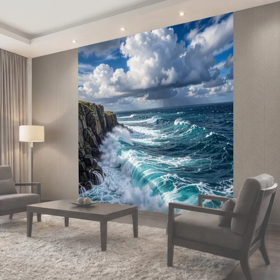 Фотообои Штормовое море у скал