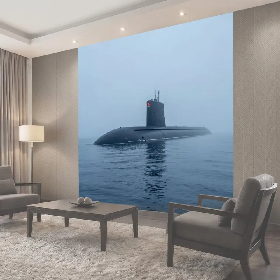 Фотообои Подводная лодка в тумане