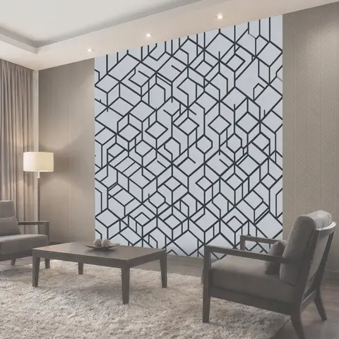 Фотообои 3D-переплетение кубов и сот