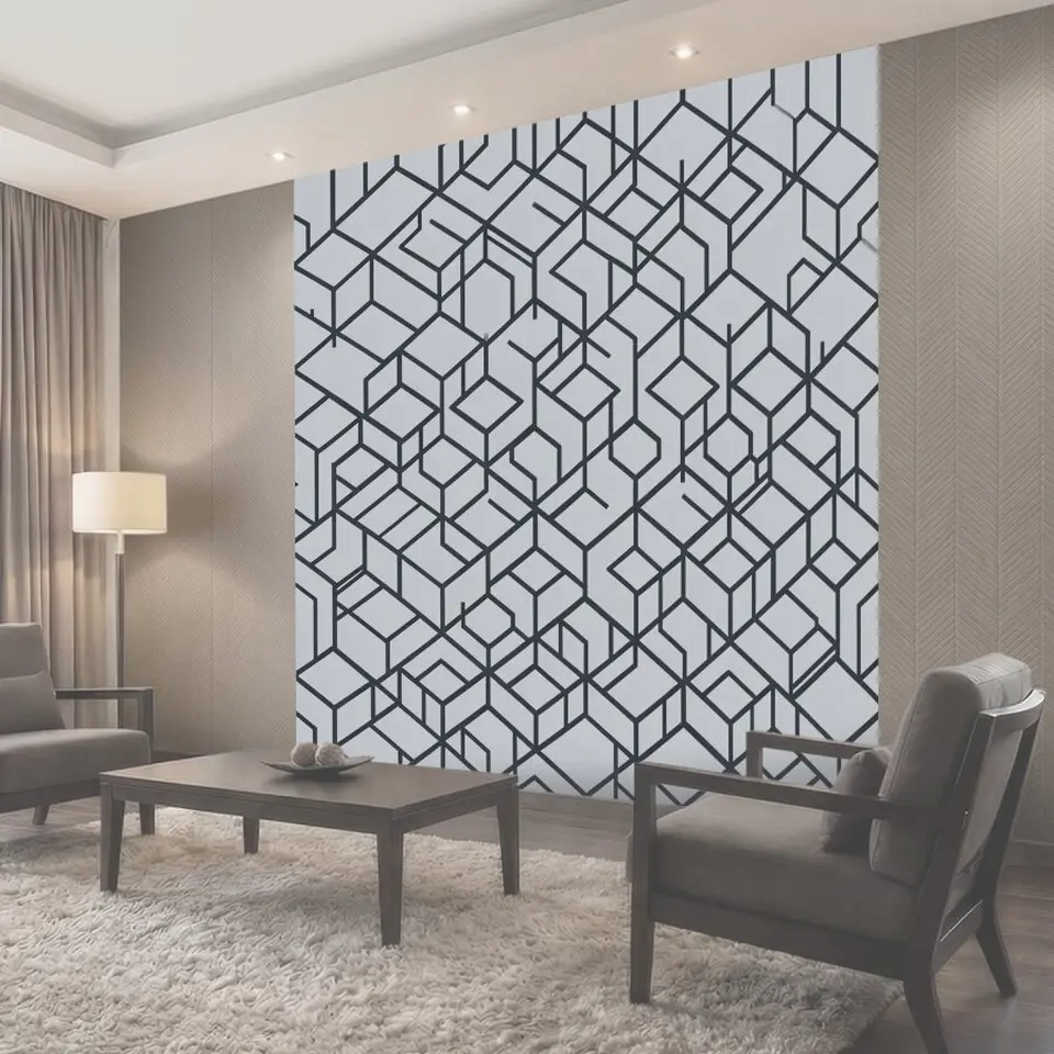 Фотообои 3D-переплетение кубов и сот