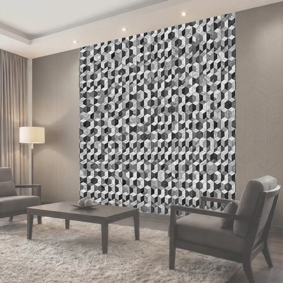 Фотообои Кубический шахматный 3D-паттерн