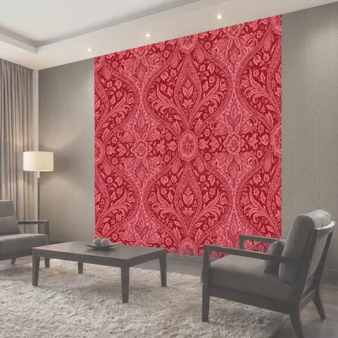 Фотообои Роскошный цветочный орнамент бордо