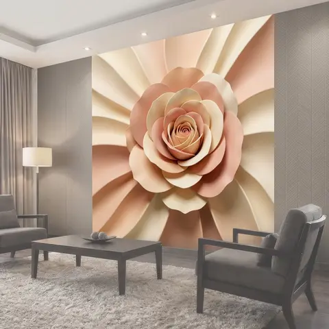 Фотообои Нежный цветочный 3D-орнамент