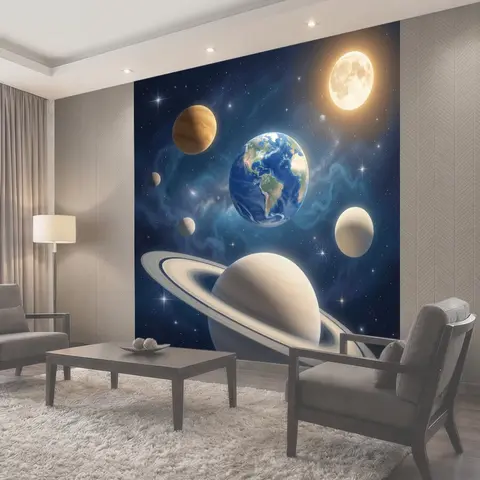 Фотообои Планеты и Земля в космосе
