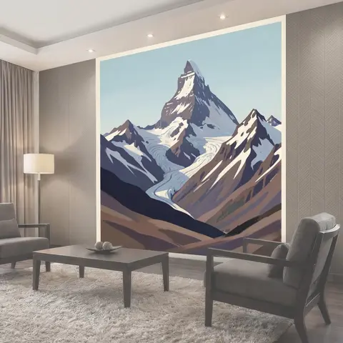 Фотообои Снежные горы и ледник