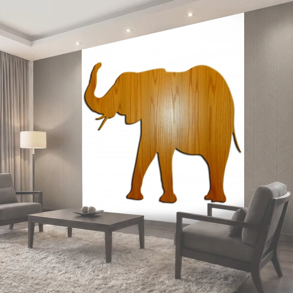 Фотообои Деревянный слон Clipart Прекрасный