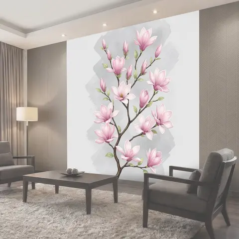 Фотообои Цветущая магнолия на ветке