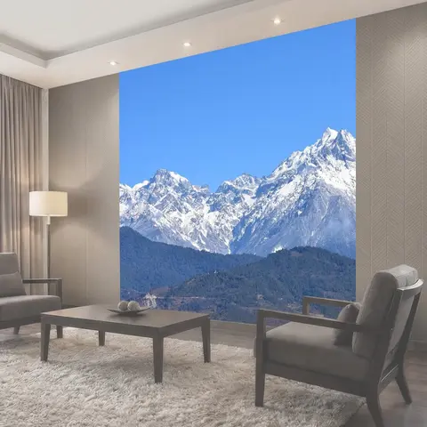 Фотообои Горы, снег, саммит