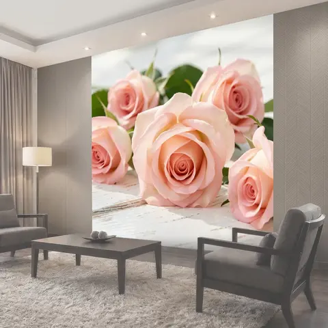 Фотообои Нежные розовые розы