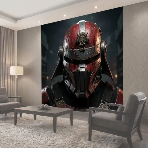 Фотообои Футуристический воин в шлеме