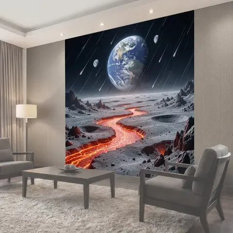 Фотообои Космический пейзаж с Землёй