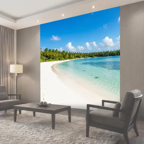 Фотообои Тропический берег с бирюзовой водой