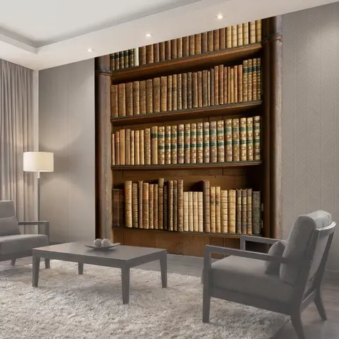 Фотообои Книги, книжный шкаф, старые книги