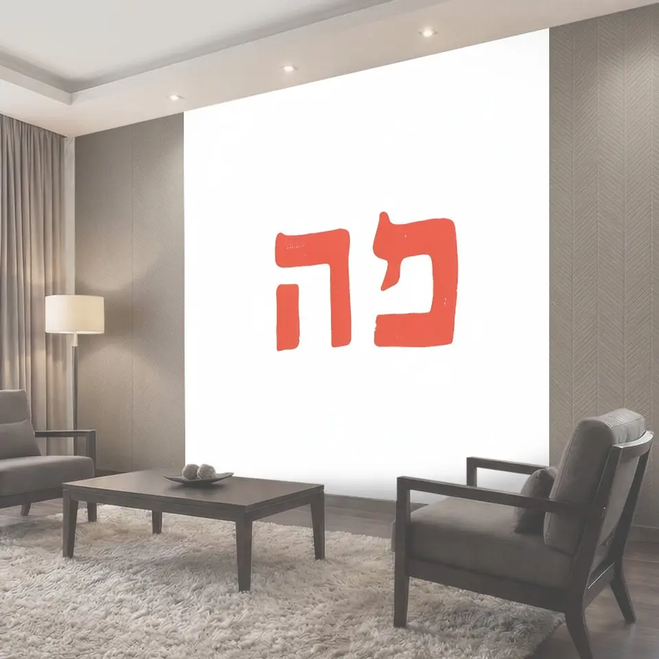 Фотообои Еврейское слово «פה»